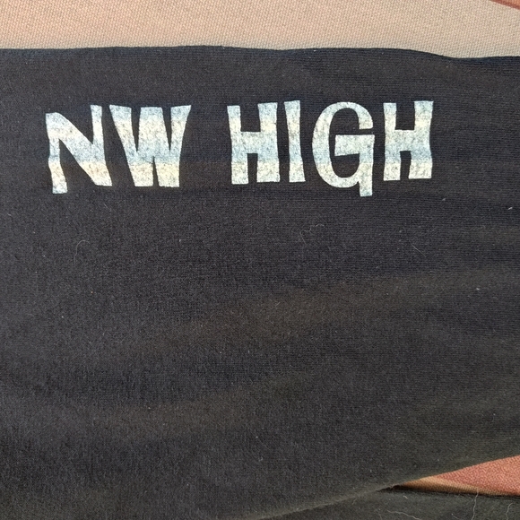 Black "NW High" T-shirt with fish graphic, long sleeve, Size M (unisex) - Picture 5 of 7